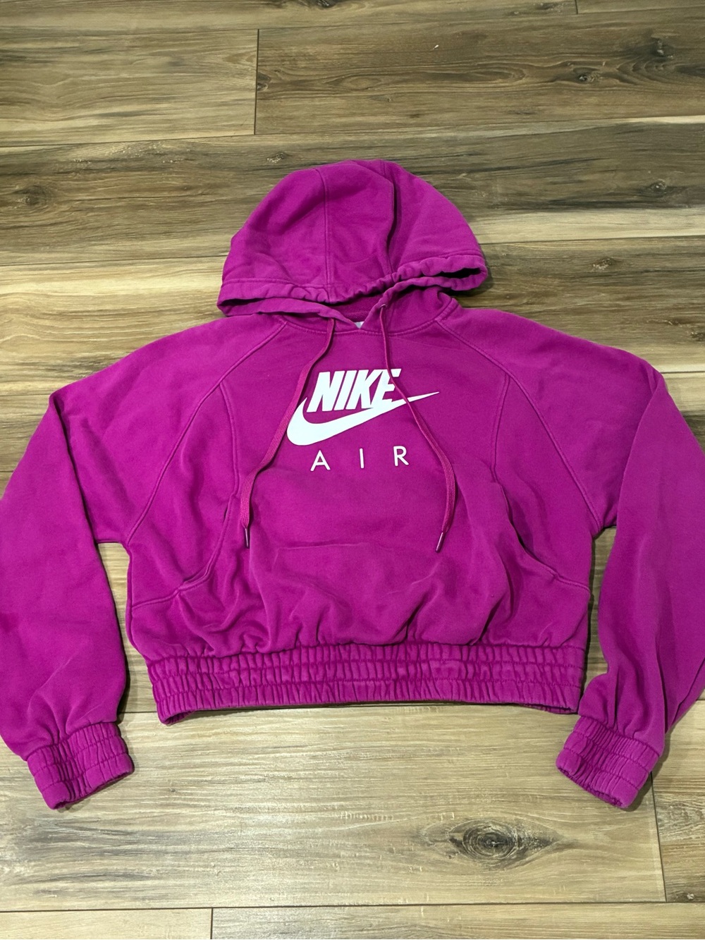 Nike Air Magenta Cropped Hoodie Pullover Sweatshirt Women’s Small